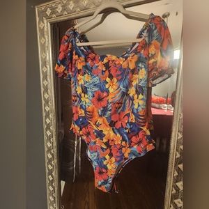 Floral bathing suit